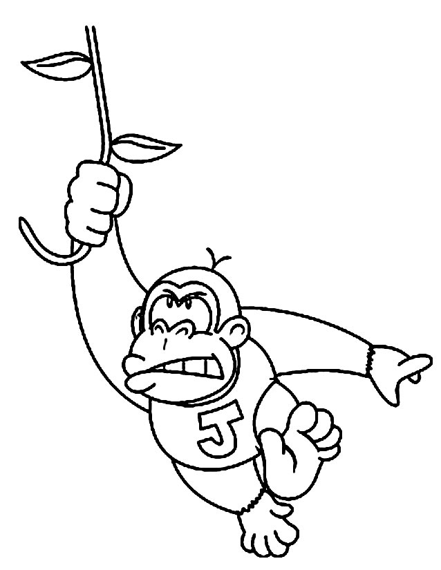 Dessin à colorier: Donkey Kong (Jeux Vidéos) #112184 - Coloriages à Imprimer Gratuits