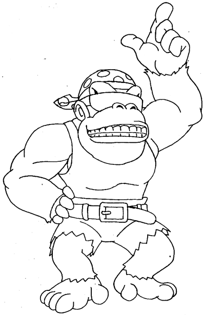 Dessin à colorier: Donkey Kong (Jeux Vidéos) #112188 - Coloriages à Imprimer Gratuits