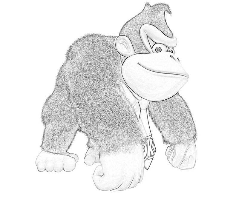 Dessin à colorier: Donkey Kong (Jeux Vidéos) #112251 - Coloriages à Imprimer Gratuits
