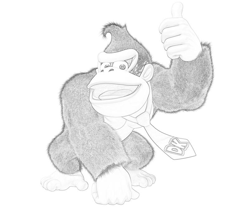 Dessin à colorier: Donkey Kong (Jeux Vidéos) #112254 - Coloriages à Imprimer Gratuits