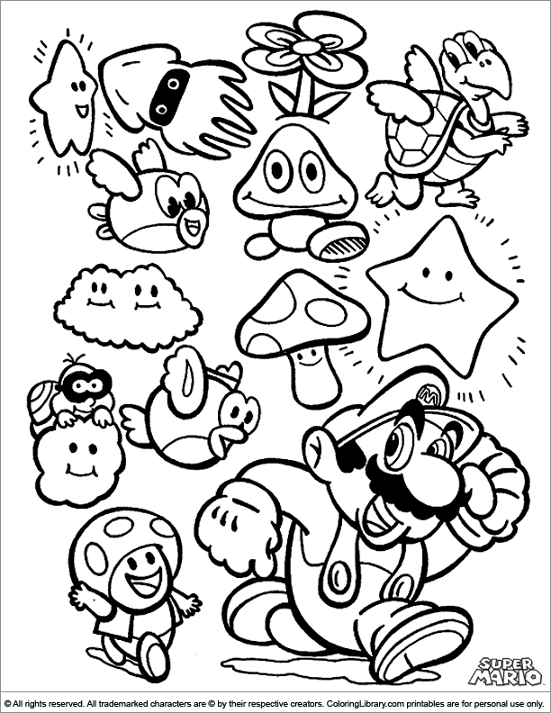 Dessin à colorier: Mario Bros (Jeux Vidéos) #112476 - Coloriages à Imprimer Gratuits