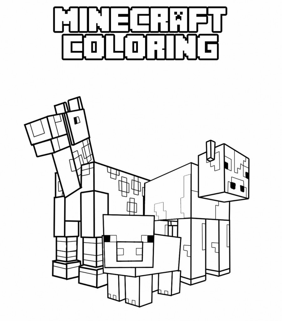 Dessin à colorier: Minecraft (Jeux Vidéos) #113780 - Coloriages à Imprimer Gratuits