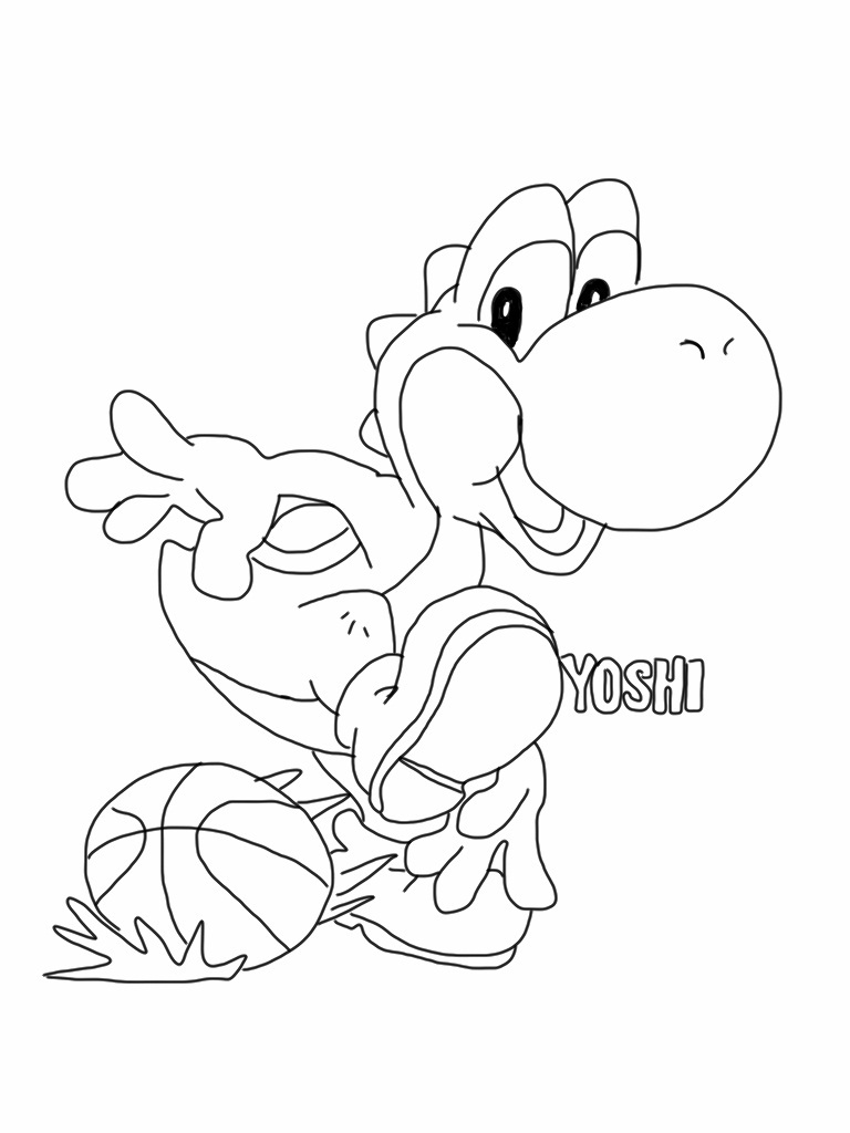 Dessin à colorier: Yoshi (Jeux Vidéos) #113503 - Coloriages à Imprimer Gratuits