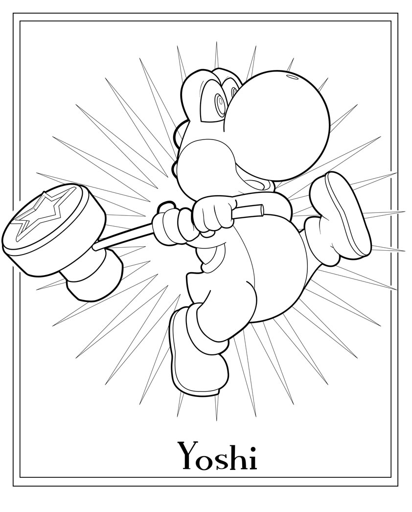 Dessin à colorier: Yoshi (Jeux Vidéos) #113508 - Coloriages à Imprimer Gratuits