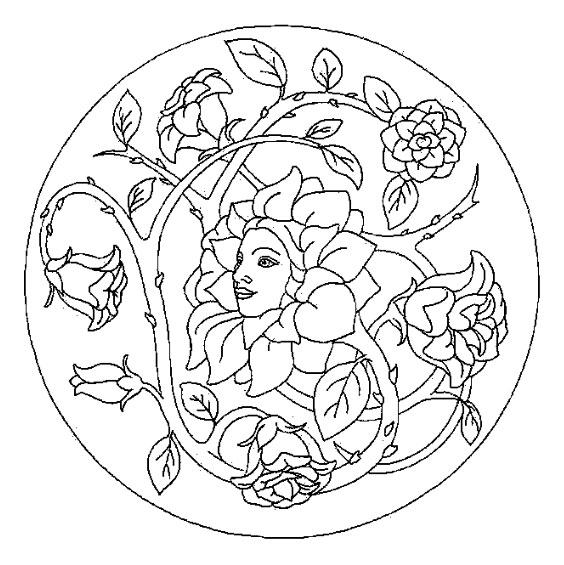 Dessin à colorier: Mandalas Fleurs (Mandalas) #117048 - Coloriages à Imprimer Gratuits