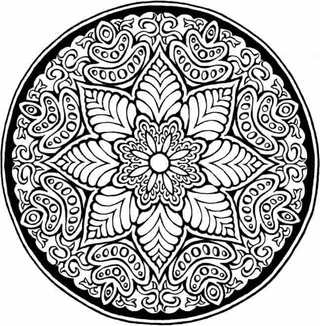 Dessin à colorier: Mandalas Fleurs (Mandalas) #117062 - Coloriages à Imprimer Gratuits