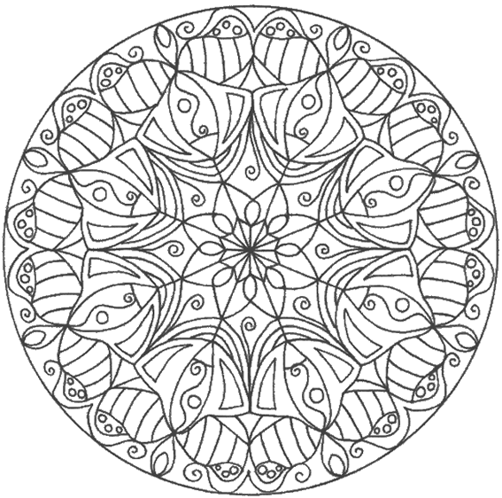 Dessin à colorier: Mandalas Fleurs (Mandalas) #117068 - Coloriages à Imprimer Gratuits