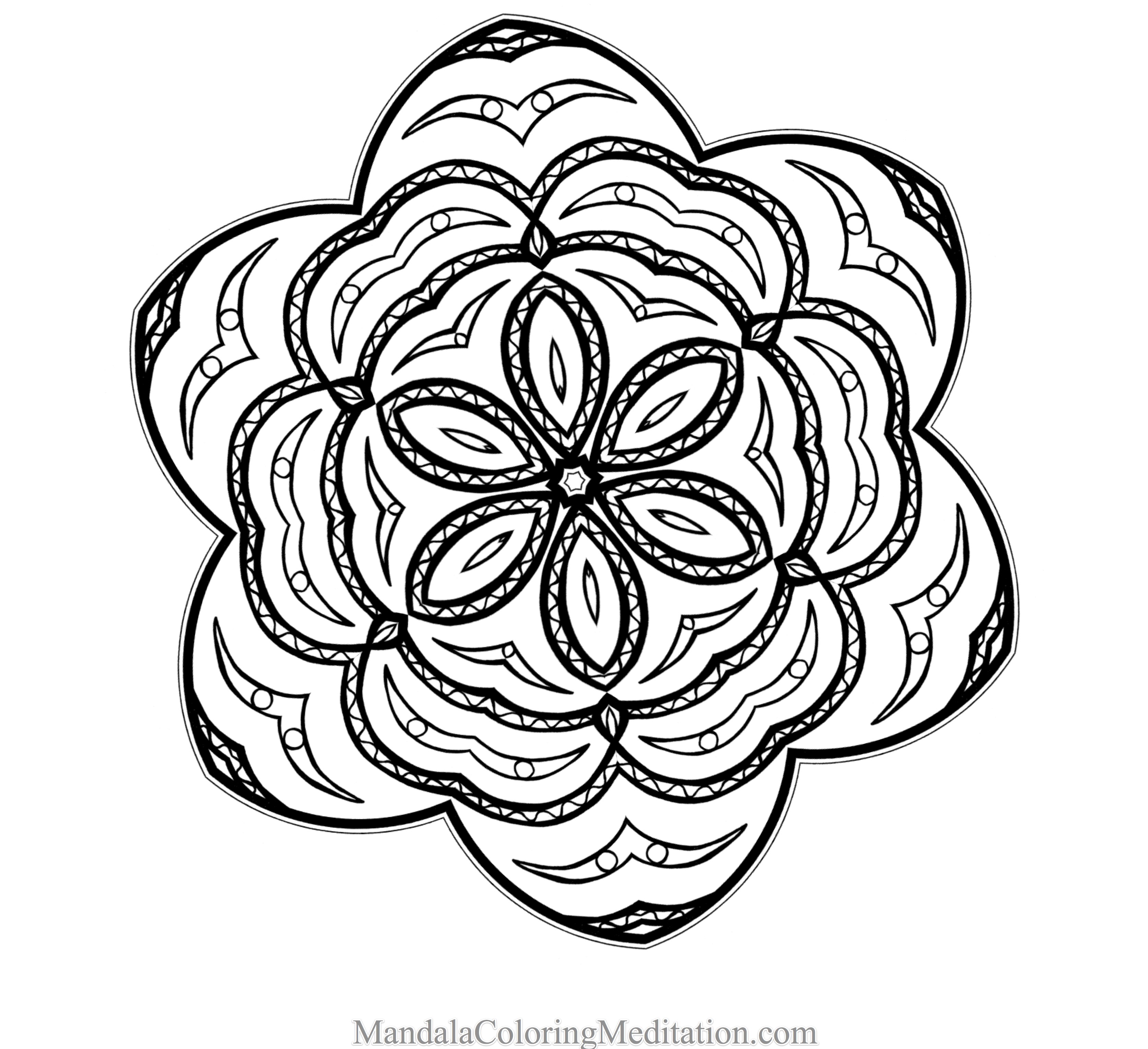 Dessin à colorier: Mandalas Fleurs (Mandalas) #117102 - Coloriages à Imprimer Gratuits