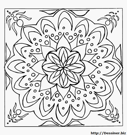 Dessin à colorier: Mandalas Fleurs (Mandalas) #117105 - Coloriages à Imprimer Gratuits