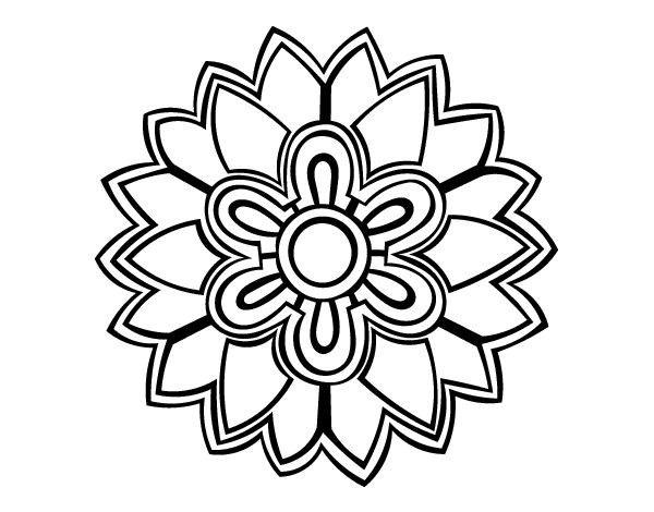 Dessin à colorier: Mandalas Fleurs (Mandalas) #117171 - Coloriages à Imprimer Gratuits