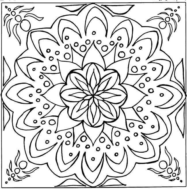 Dessin à colorier: Mandalas pour Enfants (Mandalas) #124174 - Coloriages à Imprimer Gratuits