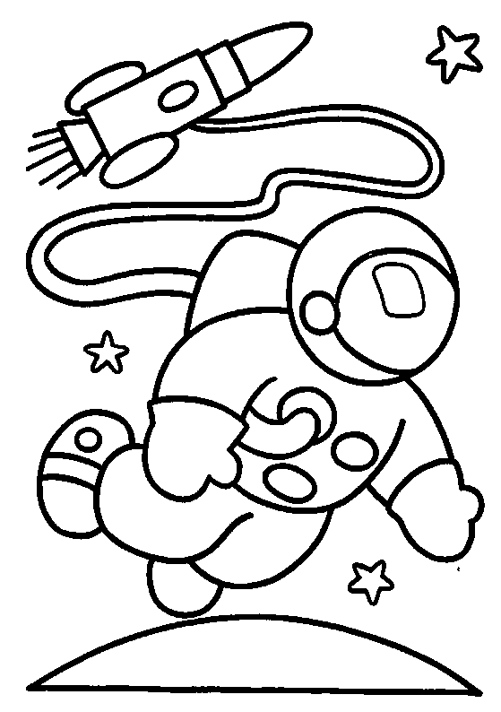 Dessin à colorier: Astronaute (Métiers et Professions) #87597 - Coloriages à Imprimer Gratuits