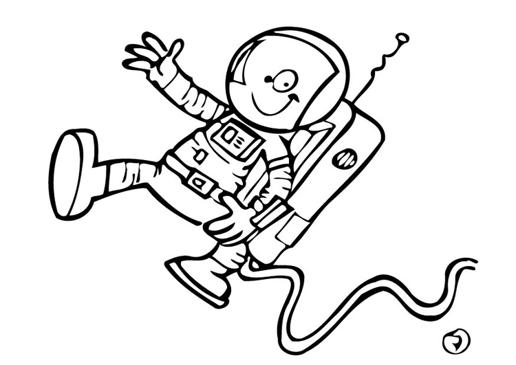 Dessin à colorier: Astronaute (Métiers et Professions) #87600 - Coloriages à Imprimer Gratuits