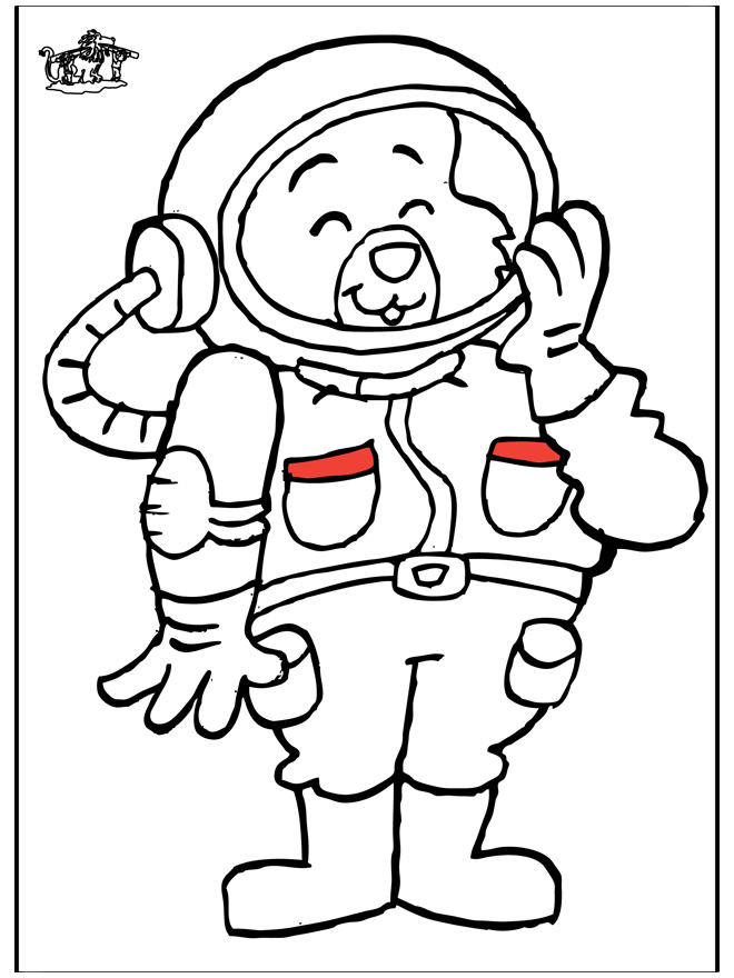 Dessin à colorier: Astronaute (Métiers et Professions) #87603 - Coloriages à Imprimer Gratuits