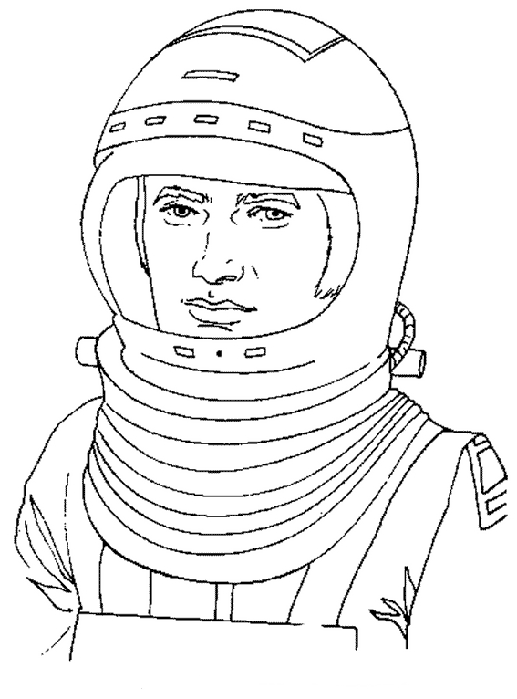 Dessin à colorier: Astronaute (Métiers et Professions) #87604 - Coloriages à Imprimer Gratuits