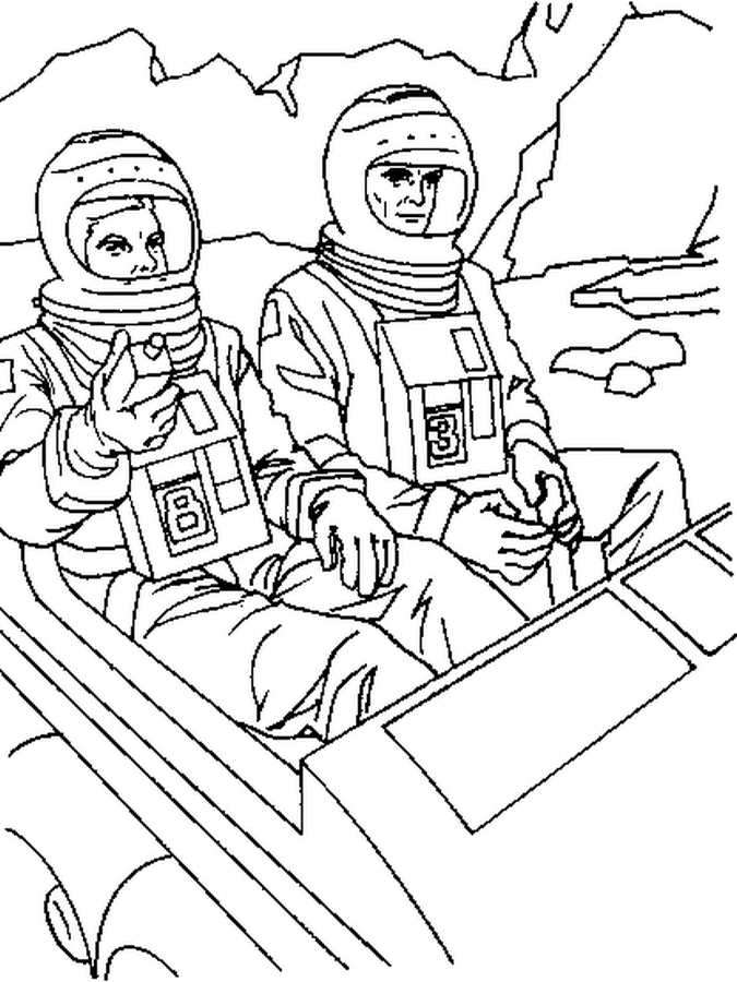 Dessin à colorier: Astronaute (Métiers et Professions) #87606 - Coloriages à Imprimer Gratuits