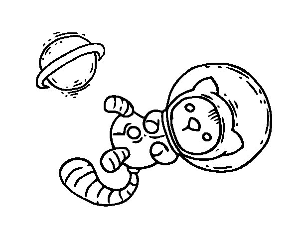 Dessin à colorier: Astronaute (Métiers et Professions) #87610 - Coloriages à Imprimer Gratuits