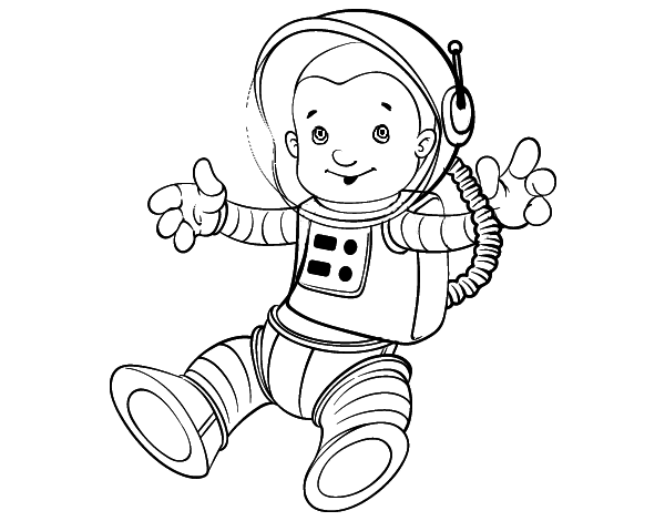 Dessin à colorier: Astronaute (Métiers et Professions) #87630 - Coloriages à Imprimer Gratuits