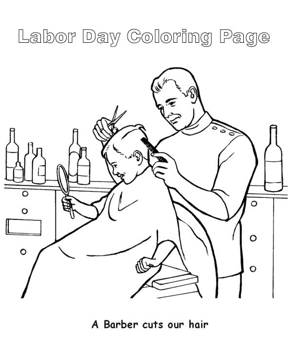 Dessin à colorier: Barbier (Métiers et Professions) #88907 - Coloriages à Imprimer Gratuits