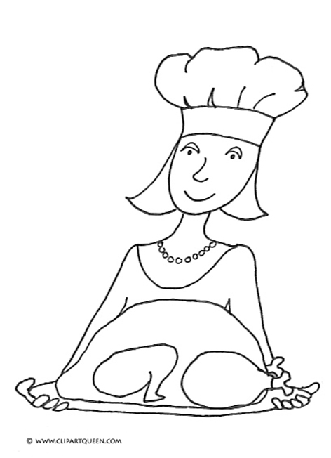 Dessin à colorier: Cuisinier / Cuisinière (Métiers et Professions) #92075 - Coloriages à Imprimer Gratuits