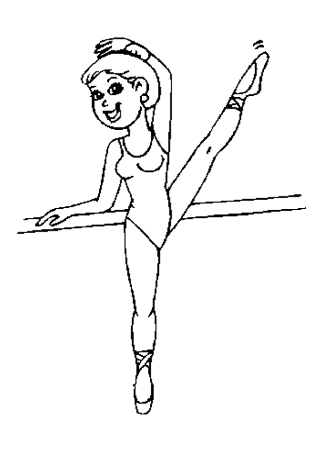 Dessin à colorier: Danseur / Danseuse (Métiers et Professions) #92160 - Coloriages à Imprimer Gratuits