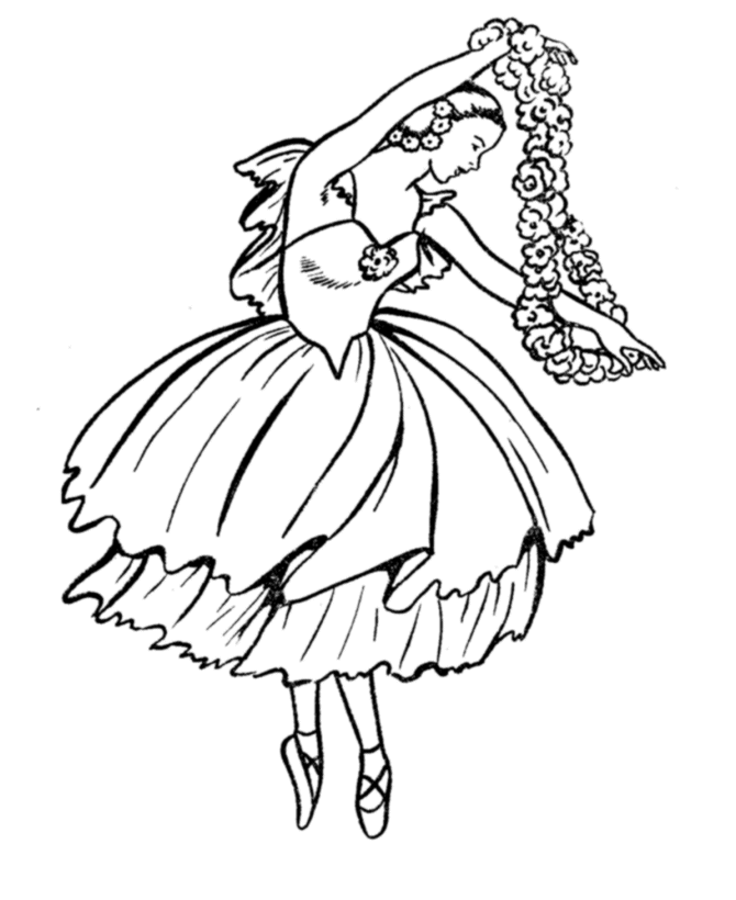 Dessin à colorier: Danseur / Danseuse (Métiers et Professions) #92182 - Coloriages à Imprimer Gratuits