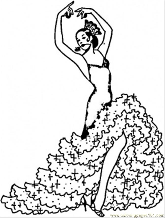 Dessin à colorier: Danseur / Danseuse (Métiers et Professions) #92273 - Coloriages à Imprimer Gratuits