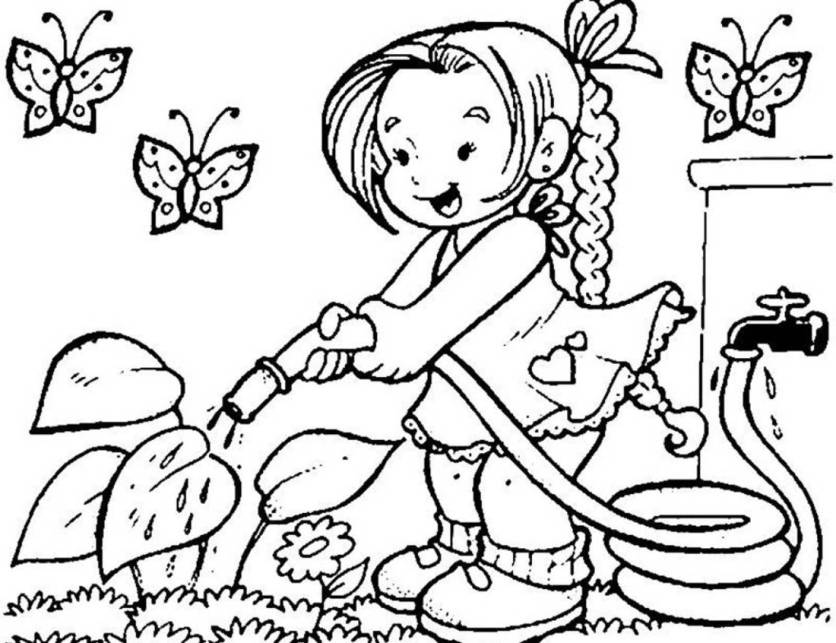 Dessin à colorier: Jardinier (Métiers et Professions) #98639 - Coloriages à Imprimer Gratuits