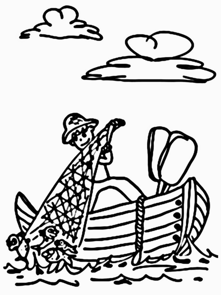 Dessin à colorier: Pêcheur (Métiers et Professions) #103960 - Coloriages à Imprimer Gratuits