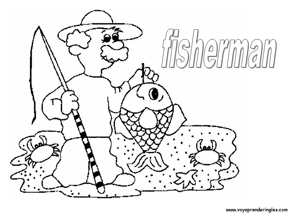 Dessin à colorier: Pêcheur (Métiers et Professions) #104044 - Coloriages à Imprimer Gratuits