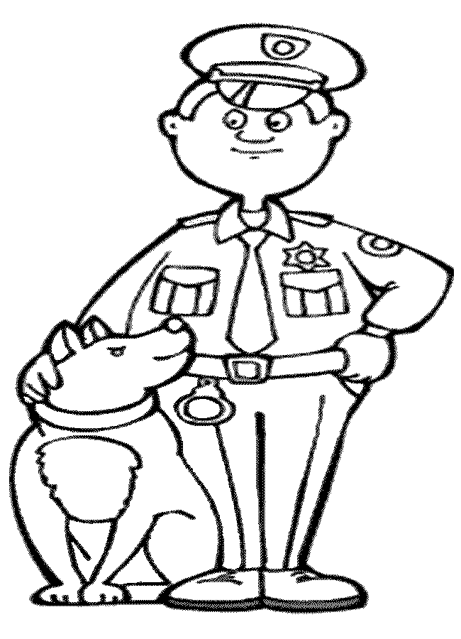 Dessin à colorier: Policier (Métiers et Professions) #105356 - Coloriages à Imprimer Gratuits