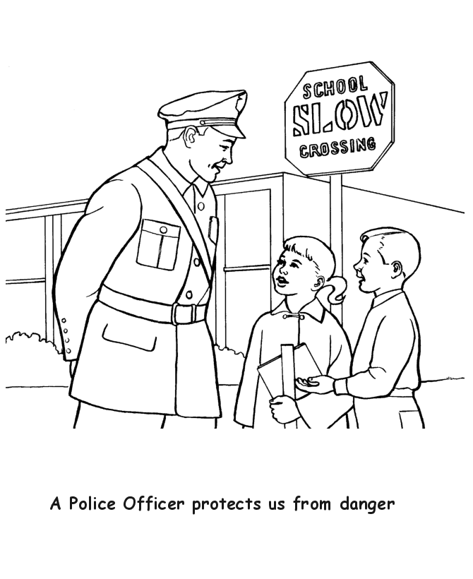 Dessin à colorier: Policier (Métiers et Professions) #105381 - Coloriages à Imprimer Gratuits