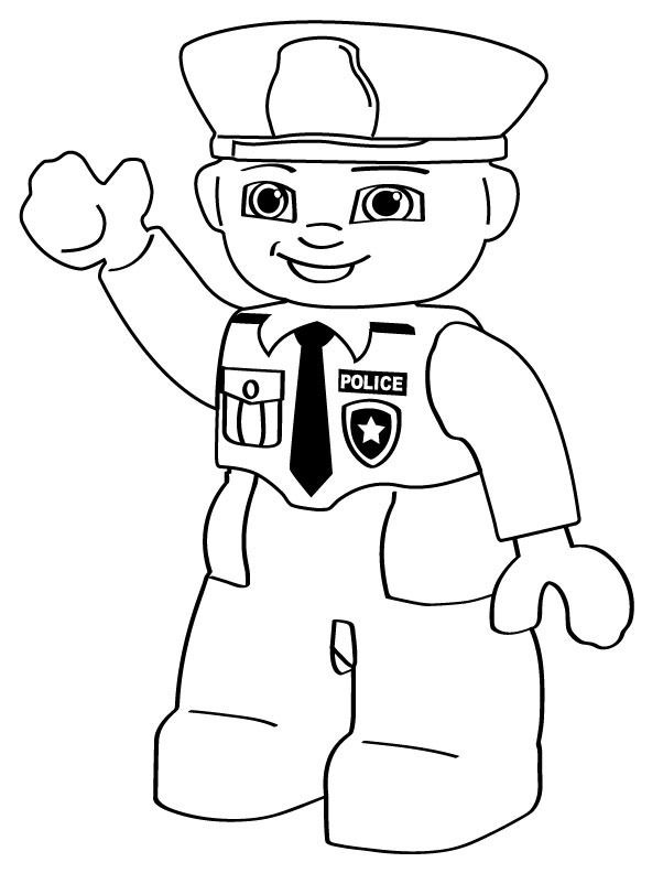 Dessin à colorier: Policier (Métiers et Professions) #105388 - Coloriages à Imprimer Gratuits