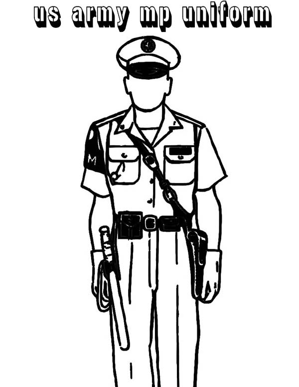 Dessin à colorier: Policier (Métiers et Professions) #105395 - Coloriages à Imprimer Gratuits