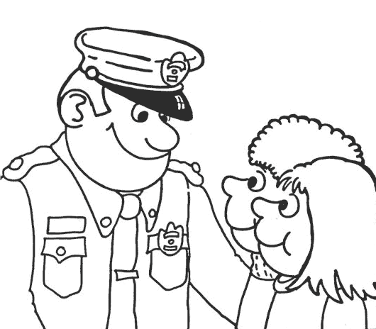 Dessin à colorier: Policier (Métiers et Professions) #105400 - Coloriages à Imprimer Gratuits