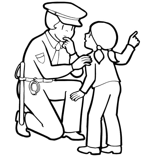 Dessin à colorier: Policier (Métiers et Professions) #105410 - Coloriages à Imprimer Gratuits
