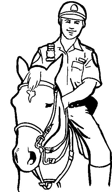 Dessin à colorier: Policier (Métiers et Professions) #105413 - Coloriages à Imprimer Gratuits