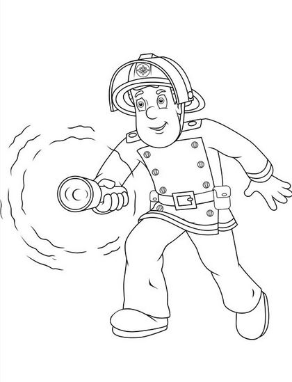 Dessin à colorier: Pompier (Métiers et Professions) #105604 - Coloriages à Imprimer Gratuits