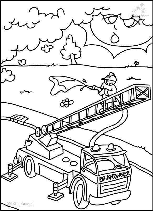 Dessin à colorier: Pompier (Métiers et Professions) #105613 - Coloriages à Imprimer Gratuits