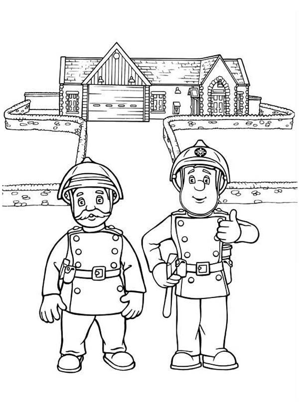 Dessin à colorier: Pompier (Métiers et Professions) #105711 - Coloriages à Imprimer Gratuits