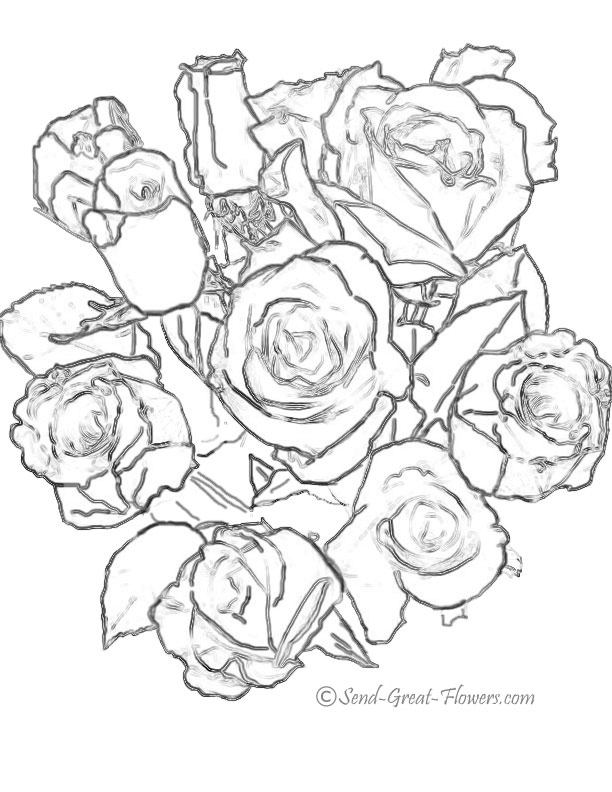 Dessin à colorier: Bouquet de fleurs (Nature) #160729 - Coloriages à Imprimer Gratuits