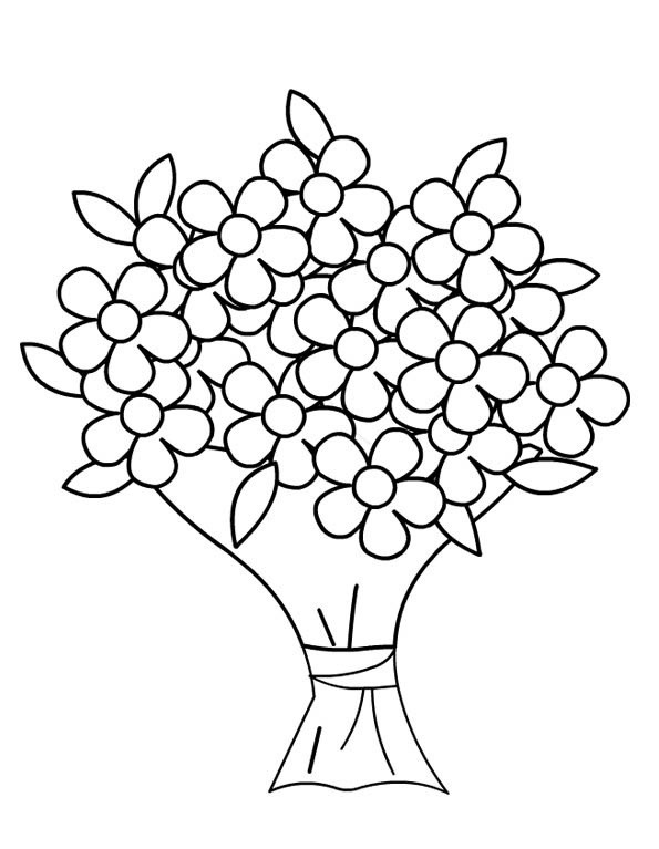 Dessin à colorier: Bouquet de fleurs (Nature) #160836 - Coloriages à Imprimer Gratuits