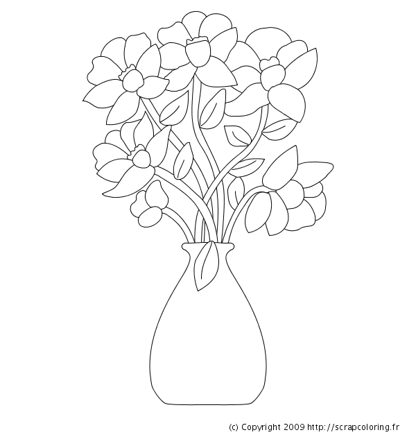 Dessin à colorier: Bouquet de fleurs (Nature) #160839 - Coloriages à Imprimer Gratuits