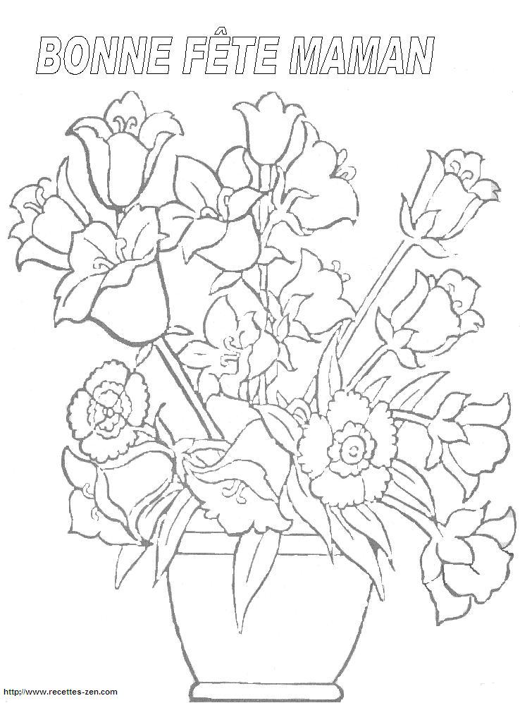Dessin à colorier: Bouquet de fleurs (Nature) #160884 - Coloriages à Imprimer Gratuits