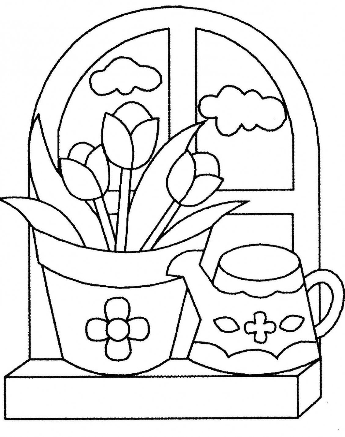 Dessin à colorier: Bouquet de fleurs (Nature) #160898 - Coloriages à Imprimer Gratuits
