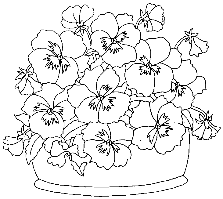 Dessin à colorier: Bouquet de fleurs (Nature) #160924 - Coloriages à Imprimer Gratuits