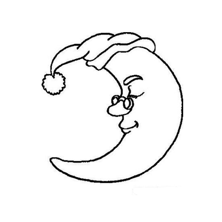 Dessin à colorier: Lune (Nature) #155568 - Coloriages à Imprimer Gratuits