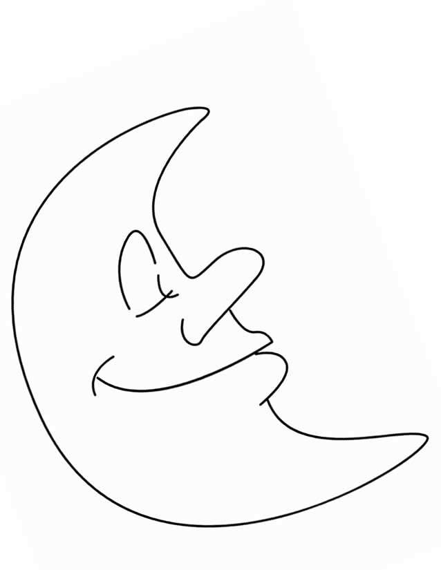 Dessin à colorier: Lune (Nature) #155601 - Coloriages à Imprimer Gratuits