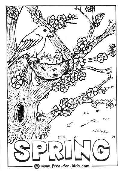 Dessin à colorier: Saison Printemps (Nature) #164841 - Coloriages à Imprimer Gratuits