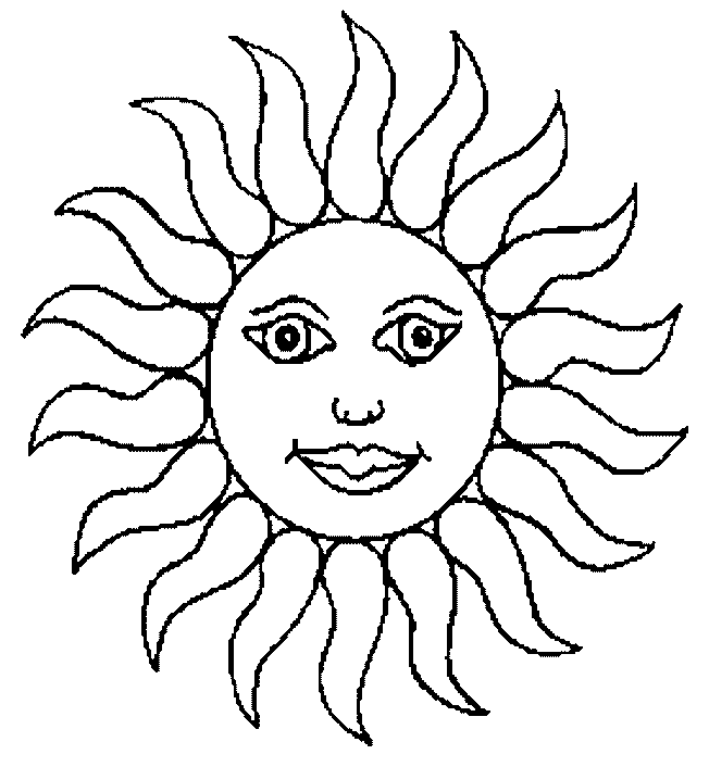 Dessin à colorier: Soleil (Nature) #157910 - Coloriages à Imprimer Gratuits